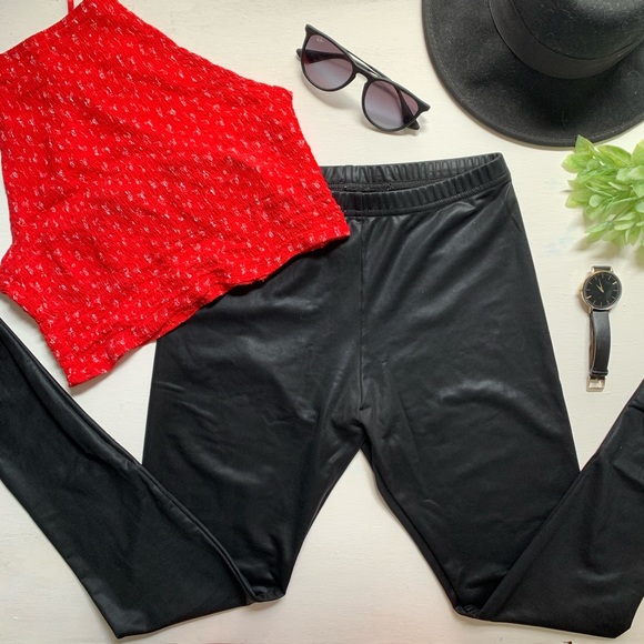 AMERICAN APPAREL Faux Leather Legging - Picture 1 of 6